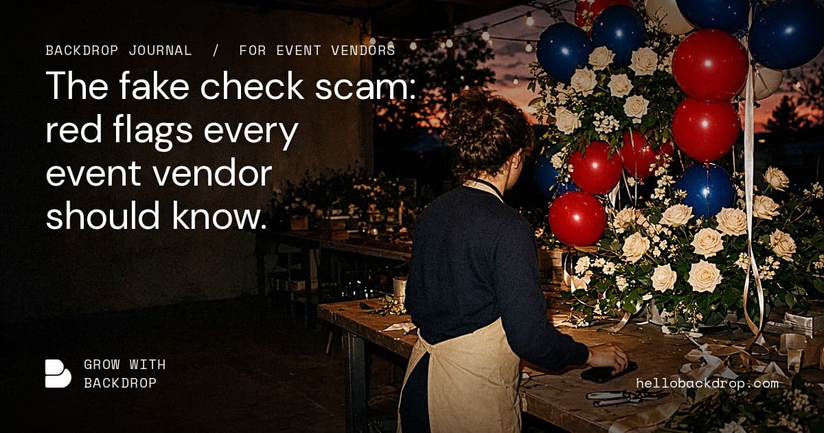 Fake Check Scams: Red Flags for Event Vendors